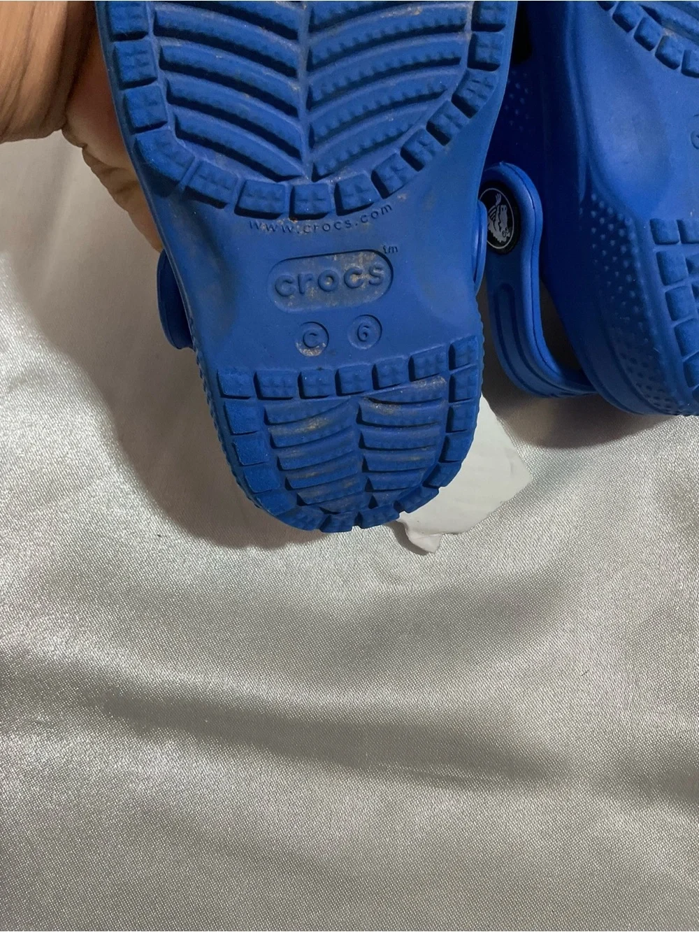 CROCS Kids Blue Fuzzy Monster Clogs